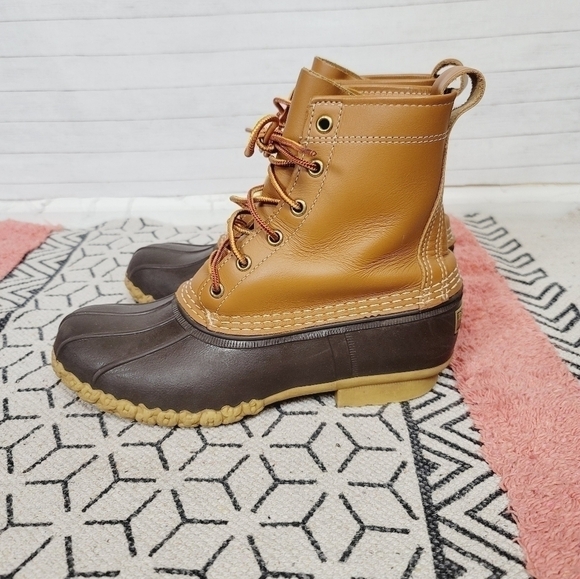L.L. Bean Men's Hunting Duck Rain Boots in Brown, sz 7 - Picture 1 of 14